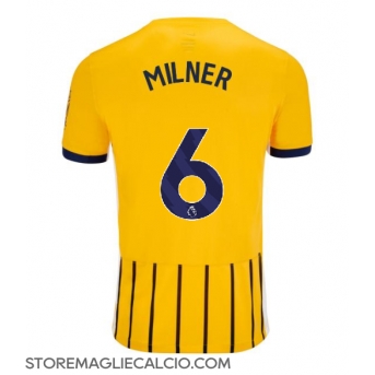 Brighton James Milner #6 Maglia Gara Trasferta Repliche 2024-25 Maniche Corte